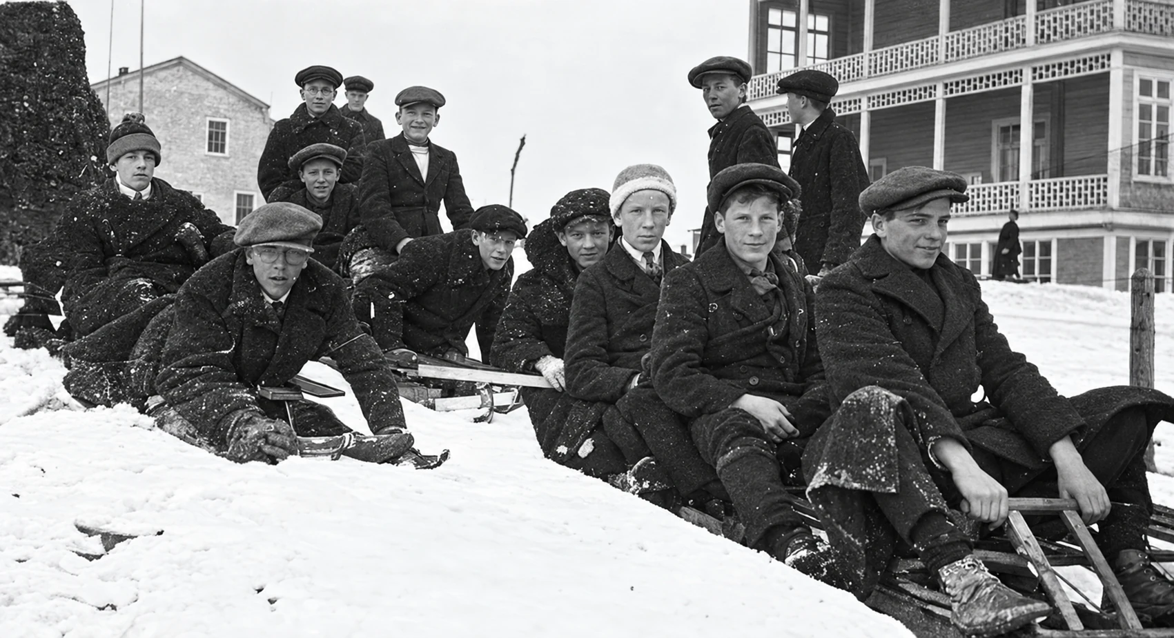 Juvenists on a slide
